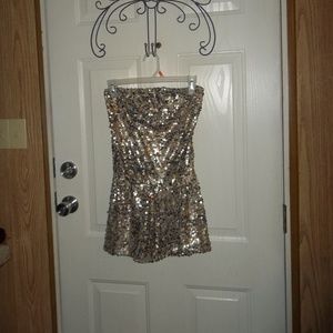 BN Sexy Romper Gold & Silver Sequins